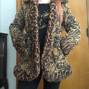 ✨VINTAGE Penny Lane Style Coat Paisley Print Size Large✨